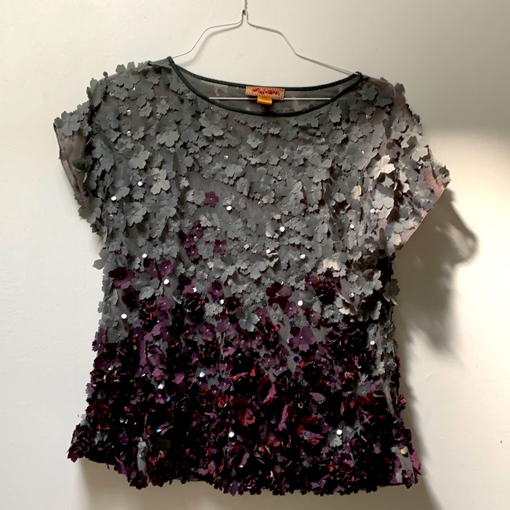 3-D Floral Blouse